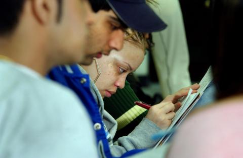 Students in class